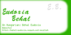 eudoxia behal business card